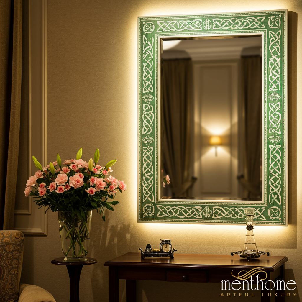 Celtic-Inspired Decorative Mirror | Luxury Handmade Mirror