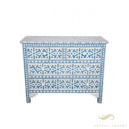 Bone Inlay Moroccan Pattern Dresser | Luxury Handmade Dresser