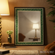 Elegant Green and Gold Decorative Mirror | Luxury Handmade Mirror
