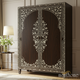 Elegant Floral Inlay Wooden Wardrobe | Luxury Handmade Wardrobe