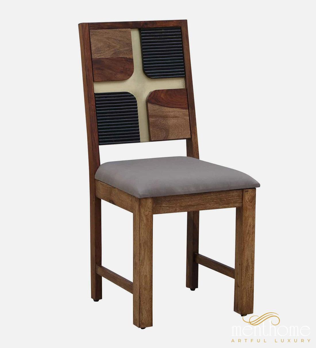 Modern Rosewood Dining Chair and Table In Provincial Teak Finish with Cushioning | Luxury Handmade Chair