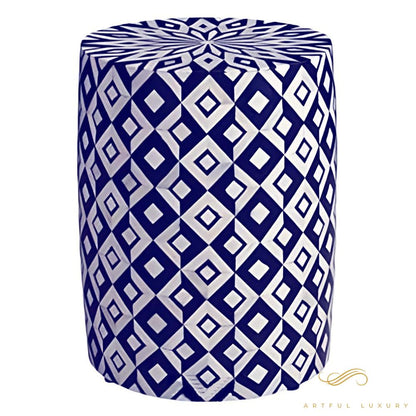 Modern Floral Pattern Stool for Home Furniture Handmade Wooden Inlay Stool | Luxury Handmade Stool
