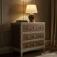 Honeycomb Pattern Wooden Chest of Drawers with Lamp | Luxury Handmade Dresser