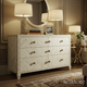 Elegant White Wooden Dresser with Brass Knobs | Luxury Handmade Dresser