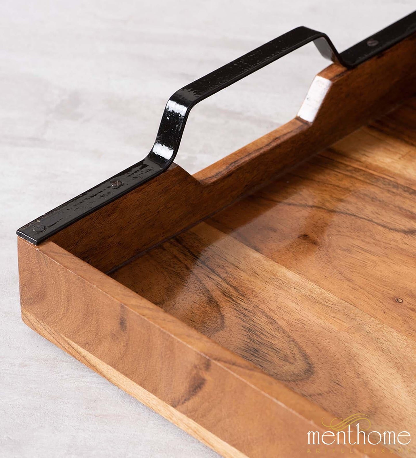 Tango Brown Wood Serving Tray | Luxury Handmade Trays