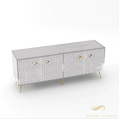 Targua-Bone Inlay -Rectangular-Cabinet | Luxury Handmade Cabinet