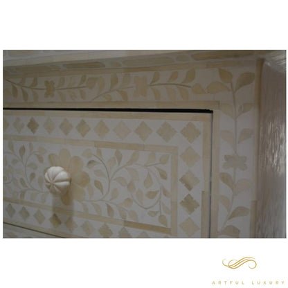 Bone Inlay White 7 dressers | Luxury Handmade Dresser