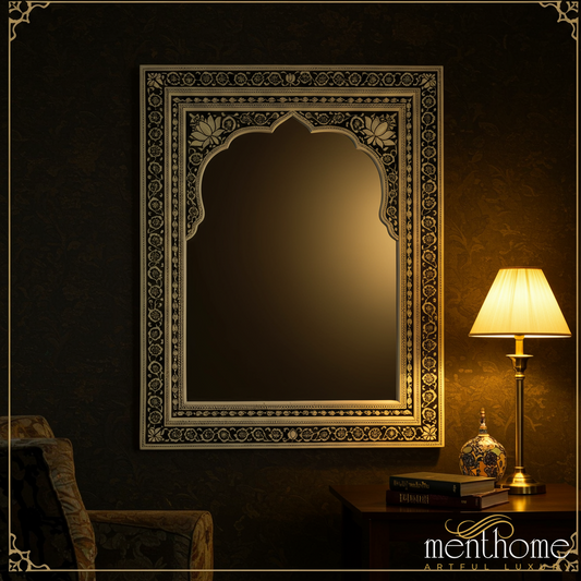 Ornate Vintage Wall Mirror with Intricate Floral Frame | Luxury Handmade Mirror