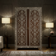Handcrafted Wooden Wardrobe with Intricate Floral Inlay | Luxury Handmade Wardrobe