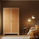 Hand-Painted Floral Wooden Wardrobe | Luxury Handmade Wardrobe