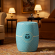 Blue Decorative inlay Garden Stool | Luxury Handmade Stool