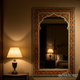 Ornate Decorative Wall Mirror with Intricate Floral Border | Luxury Handmade Mirror