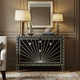 Elegant Black and Gold Sunburst Sideboard | Luxury Handmade Dresser