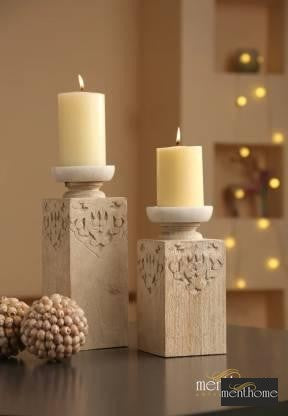Wooden Cup Candle Holder Set | Luxury Handmade Candle Holder