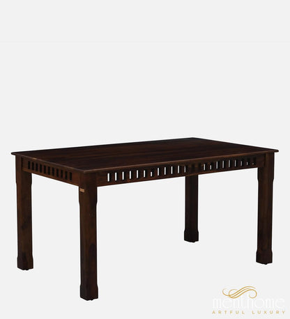 Rosewood Dining Table and Chair In Provincial Teak Finish with Cushioning | Luxury Handmade Chair