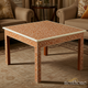 Handcrafted Inlay Wood Square Coffee Table | Luxury Handmade Coffee Table