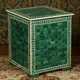 Elegant Green Inlaid Side Table | Luxury Handmade Side Table