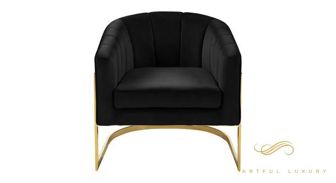 Taina Lounge Chair In Black Fabric | Luxury Handmade Chair