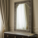 Elegant Inlaid Wooden Wall Mirror | Luxury Handmade Mirror