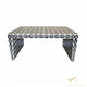 Bone Inlay Coffee table Geometric in Black and White | Luxury Handmade Coffee Table