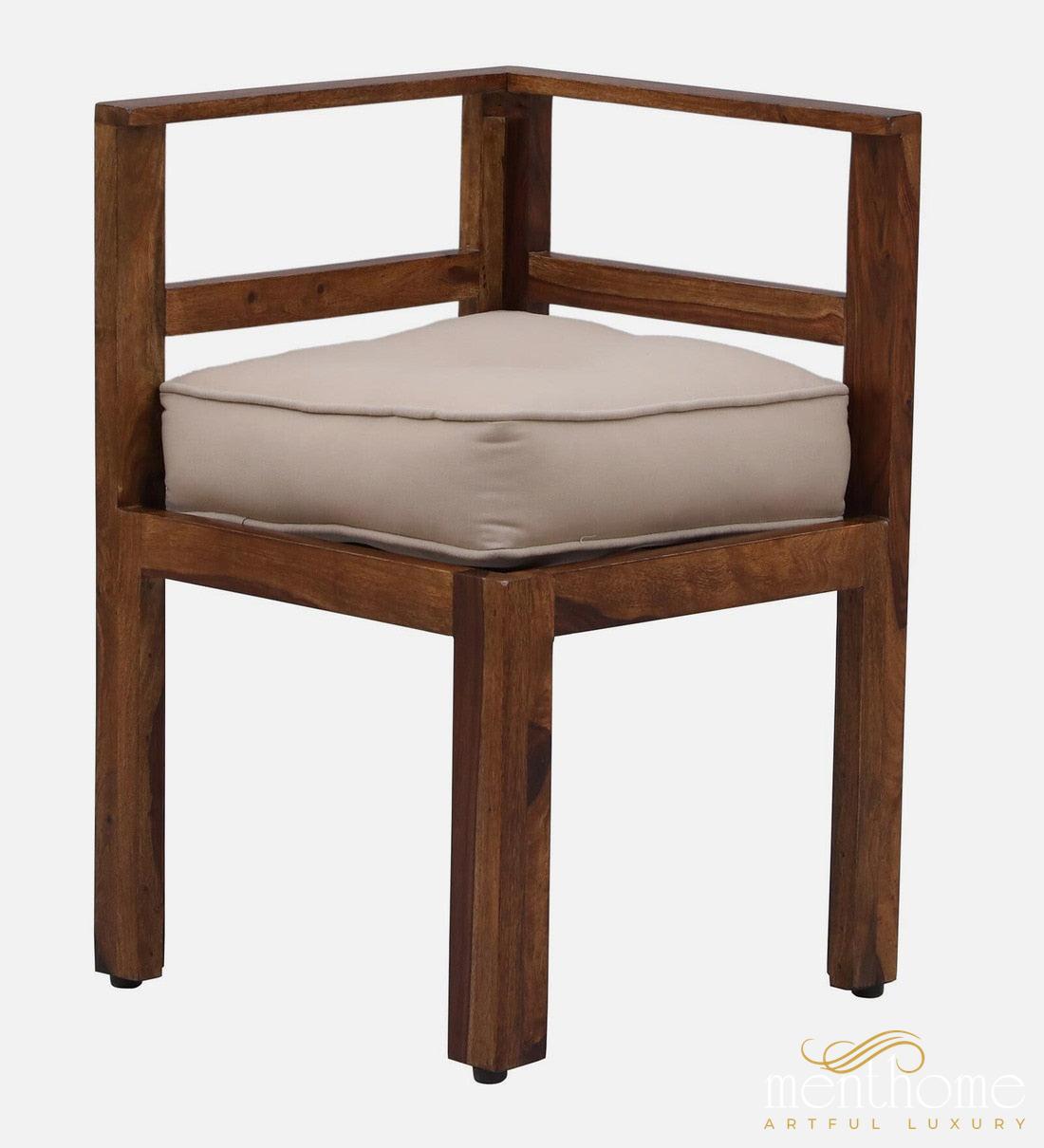 Modern Rosewood Dining Chair and Table In Provincial Teak Finish with Cushioning | Luxury Handmade Chair