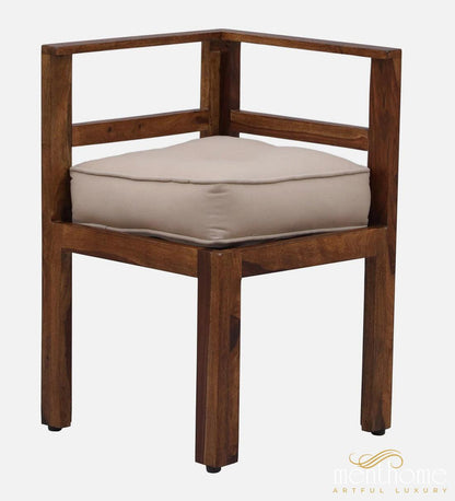 Modern Rosewood Dining Chair and Table In Provincial Teak Finish with Cushioning | Luxury Handmade Chair