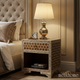 Handcrafted Wooden Bedside Table with Inlay Design | Luxury Handmade Bedside Table