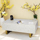Tarqua Pattern Coffee Table with Brass Coated Legs | Luxury Handmade Coffee Table