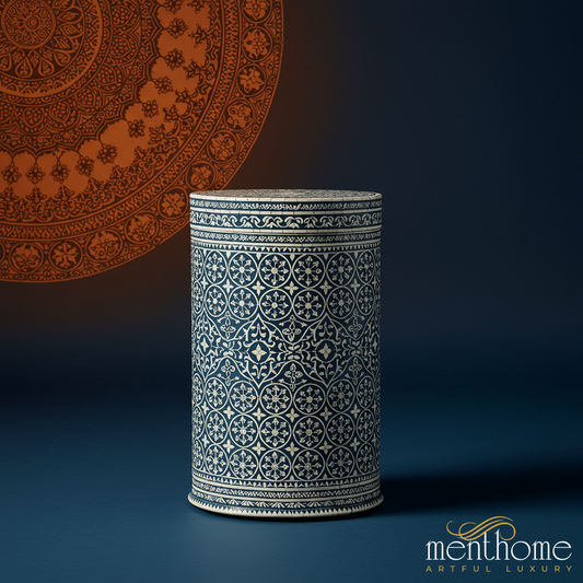 Traditional inlay Decorative Vase | Luxury Handmade Side Table