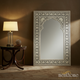 Ornate Arch-Shaped Wall Mirror with Floral Inlay Design | Luxury Handmade Mirror
