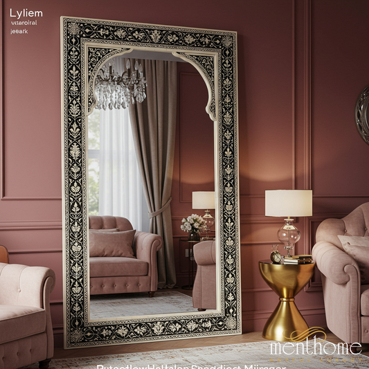 Elegant Ornate Full-Length Wall Mirror | Luxury Handmade Mirror