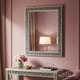 Elegant Floral Inlay Wall Mirror | Luxury Handmade Mirror