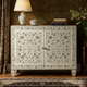 Handcrafted Floral Bone Inlay Sideboard Cabinet | Luxury Handmade Cabinet