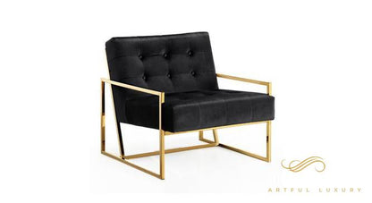 Taska Lounge Chair In Black Fabric | Luxury Handmade Chair