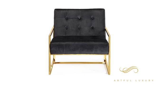 Taska Lounge Chair In Black Fabric | Luxury Handmade Chair