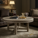 Handcrafted Inlay Bone Round Coffee Table | Luxury Handmade Coffee Table