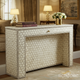 Elegant Bone Inlay Console Table with Hexagonal Pattern | Luxury Handmade Console