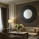 Modern Sunburst Round Wall Mirror | Luxury Handmade Mirror