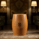 Decorative Wooden Garden Stool with Inlay Design | Luxury Handmade Stool