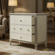 Vintage Style Cream Hexagonal Pattern Chest of Drawers | Luxury Handmade Chest of Drawer