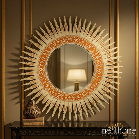Sunburst Decorative Wall Mirror | Luxury Handmade Mirror
