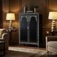 Black and White Hand-Painted Storage Cabinet | Luxury Handmade Cabinet