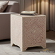 Geometric Pattern Wooden Side Table | Luxury Handmade Side Table
