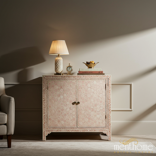 Handcrafted Wooden Patterned Cabinet | Luxury Handmade Cabinet