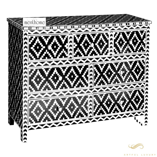 Bone Inlay dresser Handmade Design Bone inlay Wooden for Home Decorative Cabinet | Luxury Handmade Cabinet
