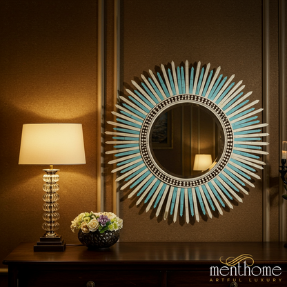 Sunburst Style Decorative Wall Mirror | Luxury Handmade Mirror