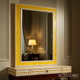 Decorative Vanity Mirror with Inlaid Diamond Pattern Frame | Luxury Handmade Mirror