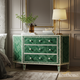 Elegant Green Inlaid Wooden Dresser | Luxury Handmade Dresser