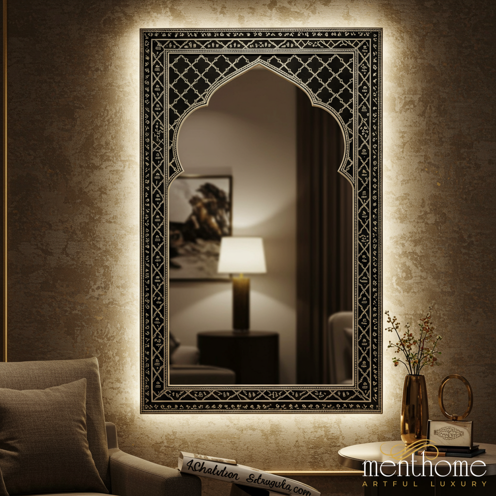 Elegant Moroccan Arch Mirror | Luxury Handmade Mirror