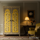Hand-Painted Floral Armoire Cabinet | Luxury Handmade Wardrobe